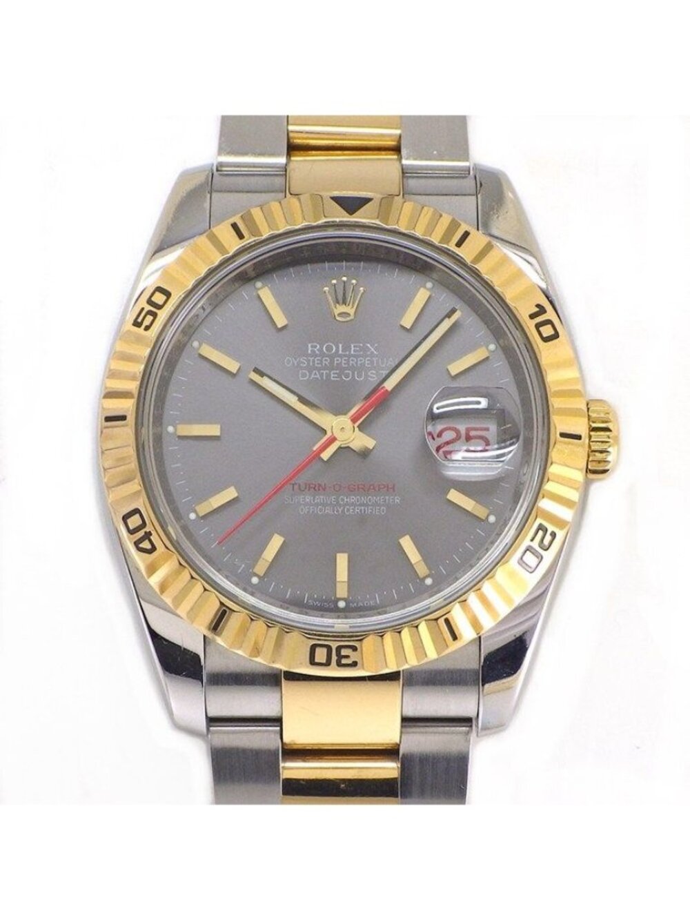 Rolex Watch Datejust Turn-o-graph Date Luminous Indexes Hands Rotating Bezel